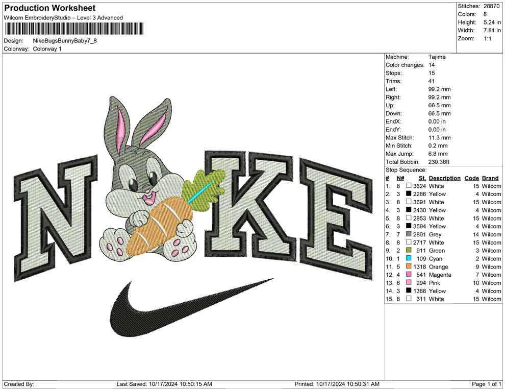 Nike Bugs Bunny Baby