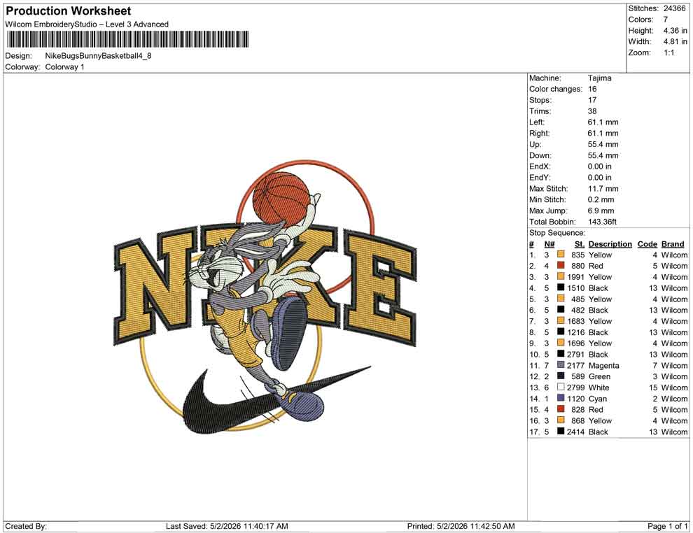 Nike Bugs Bunny Basketball
