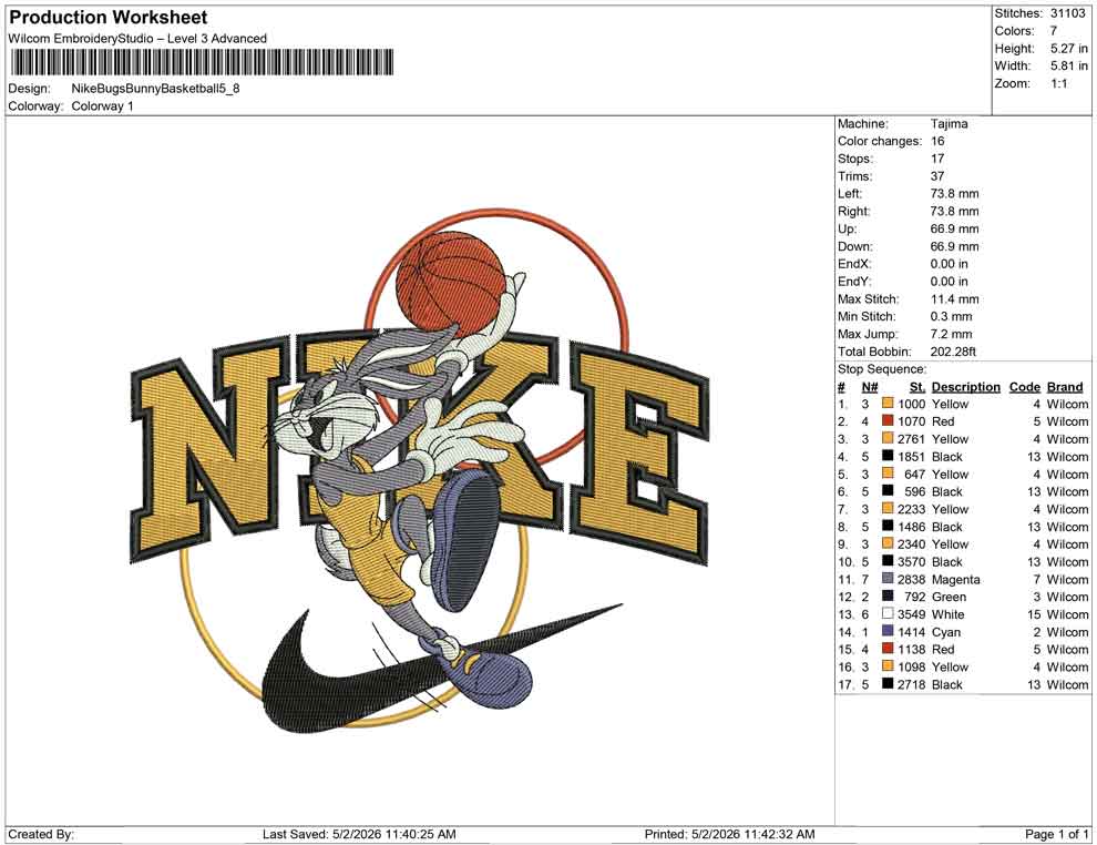 Nike Bugs Bunny Basketball
