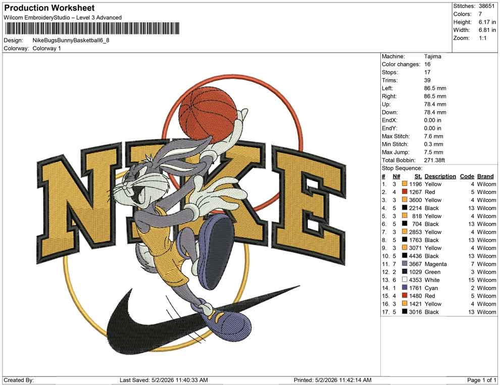 Nike Bugs Bunny Basketball