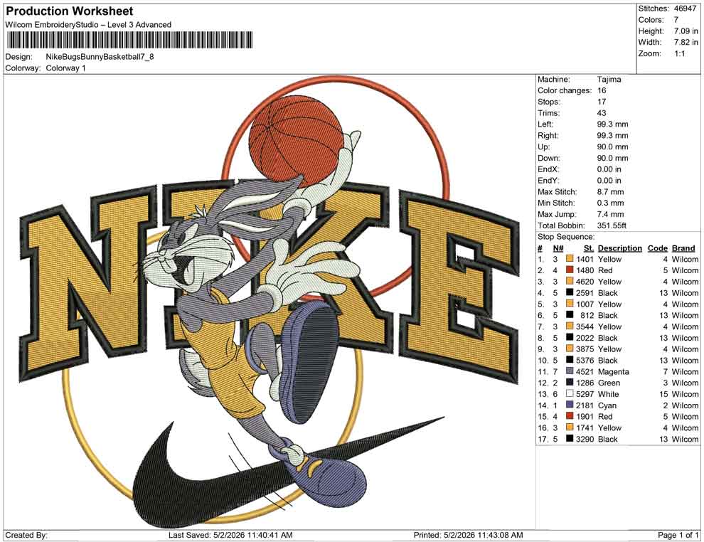 Nike Bugs Bunny Basketball