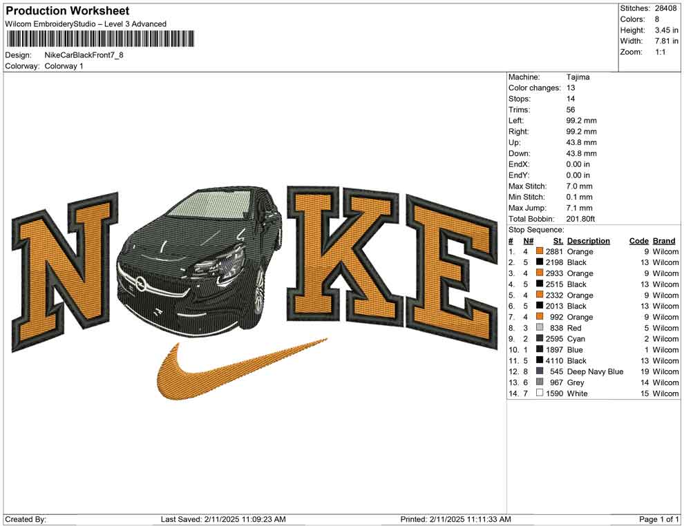 Nike Car Black Front