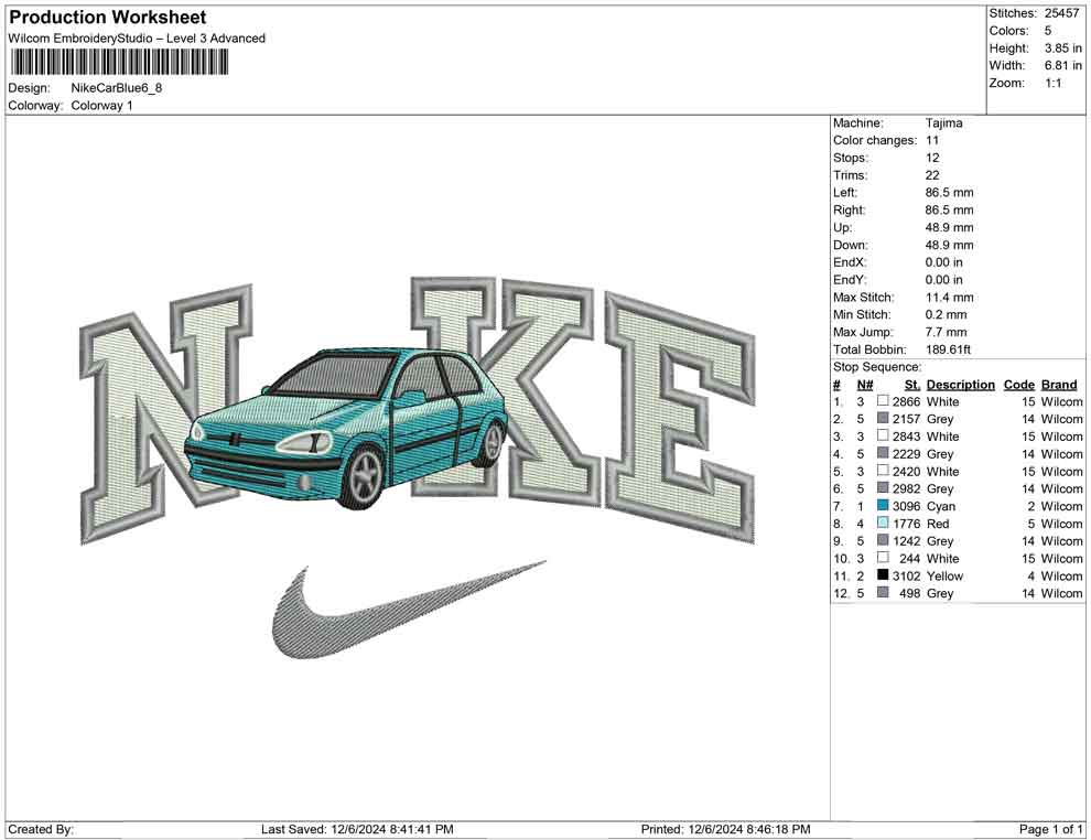 Nike Car Blue