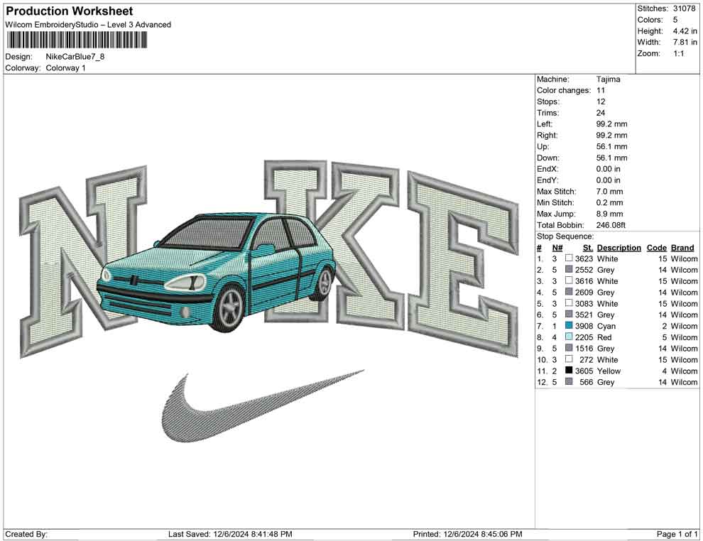 Nike Car Blue