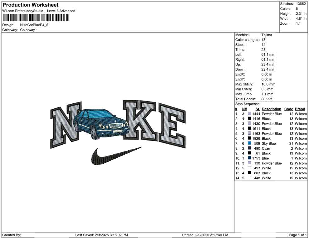 Nike Car Blue B