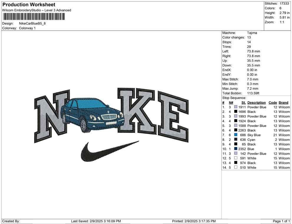 Nike Car Blue B