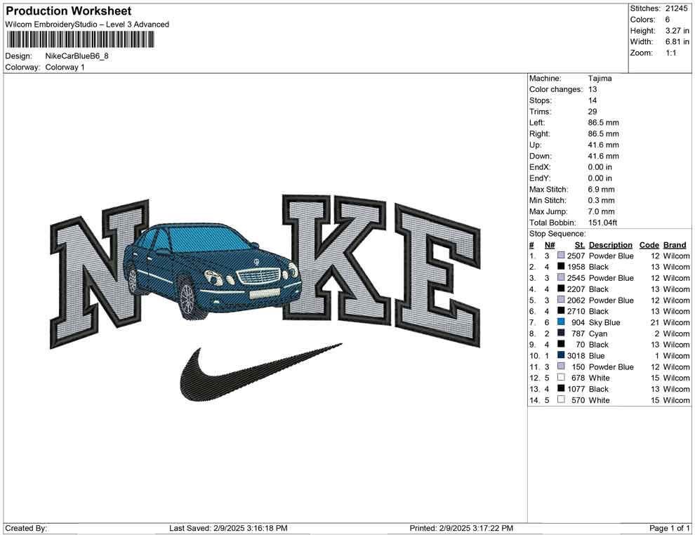 Nike Car Blue B