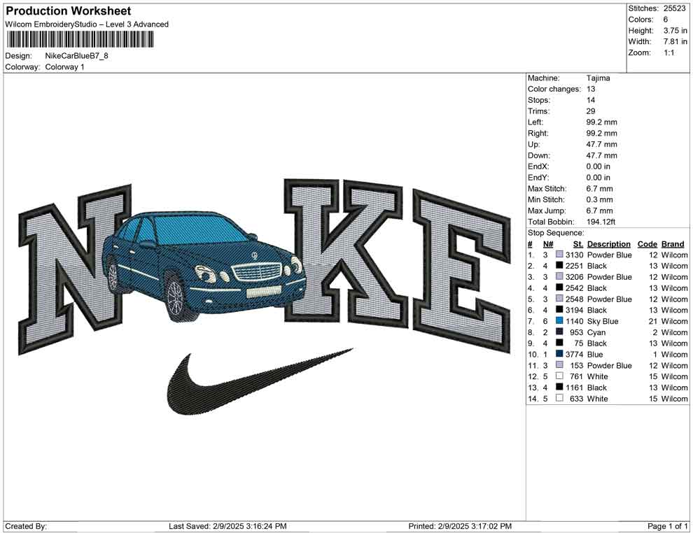 Nike Car Blue B