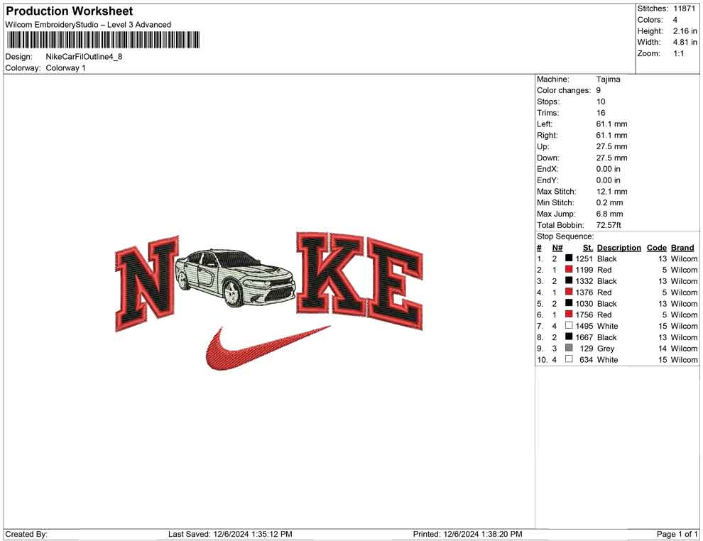 Nike Car Fil Outline