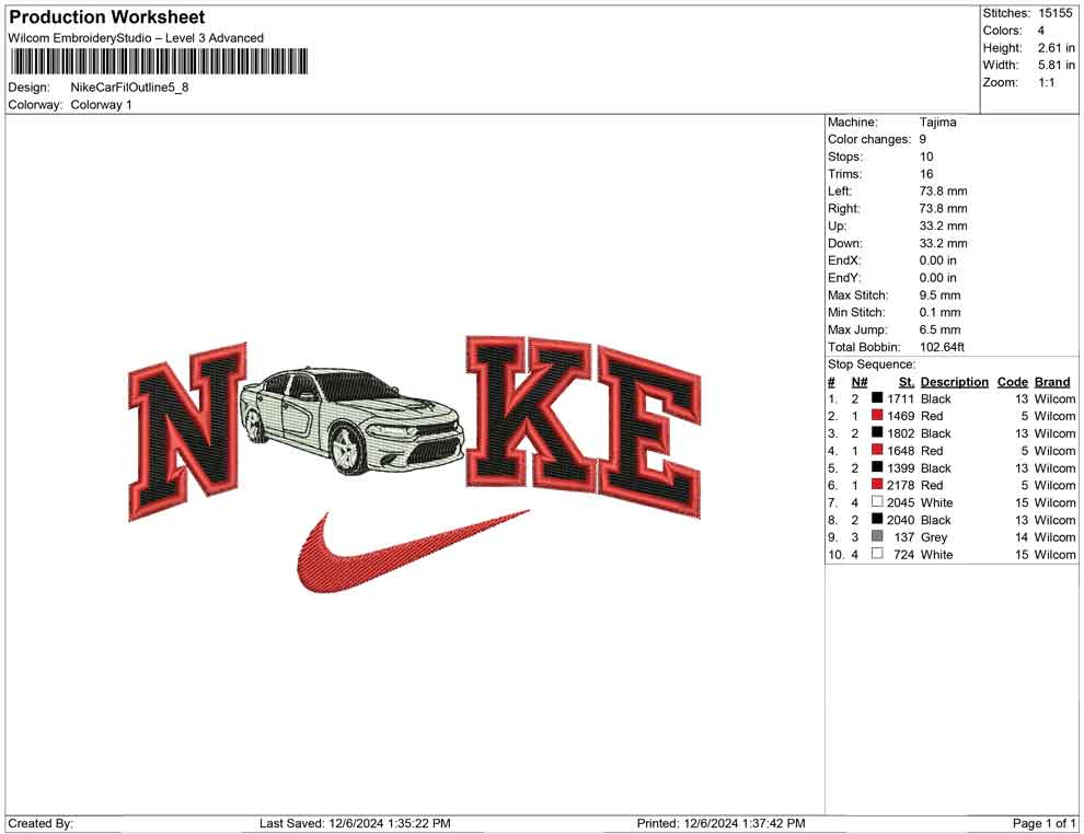 Nike Car Fil Outline