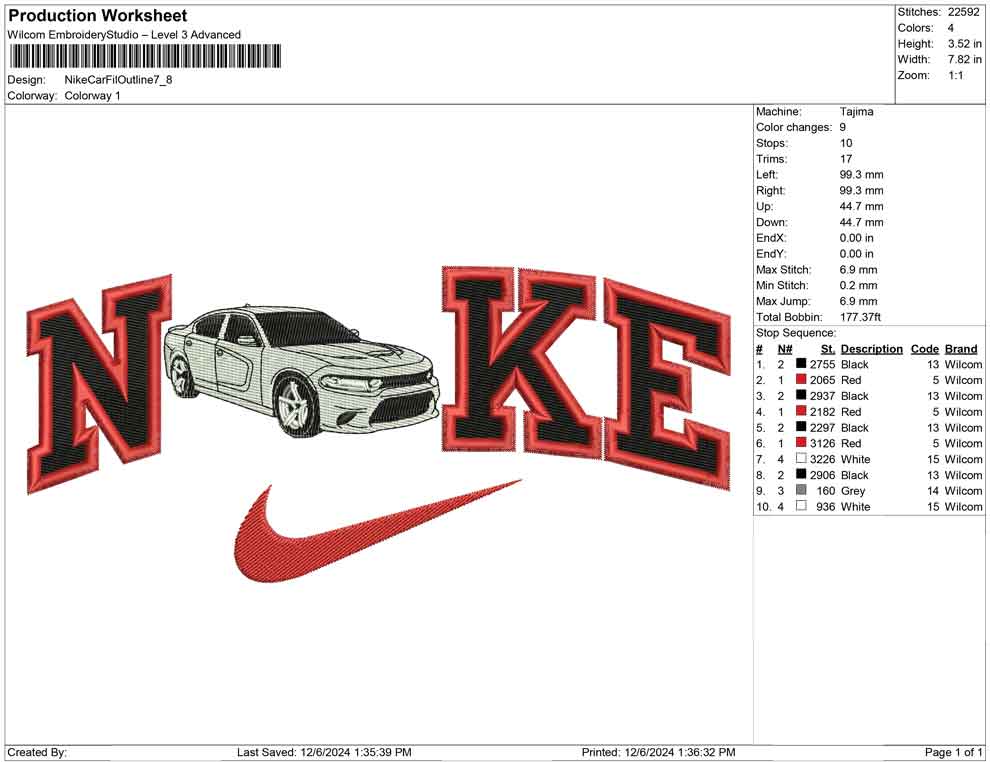 Nike Car Fil Outline