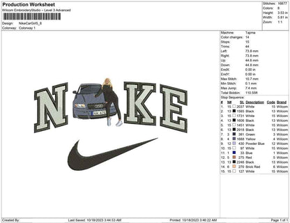 Nike Car With Girl