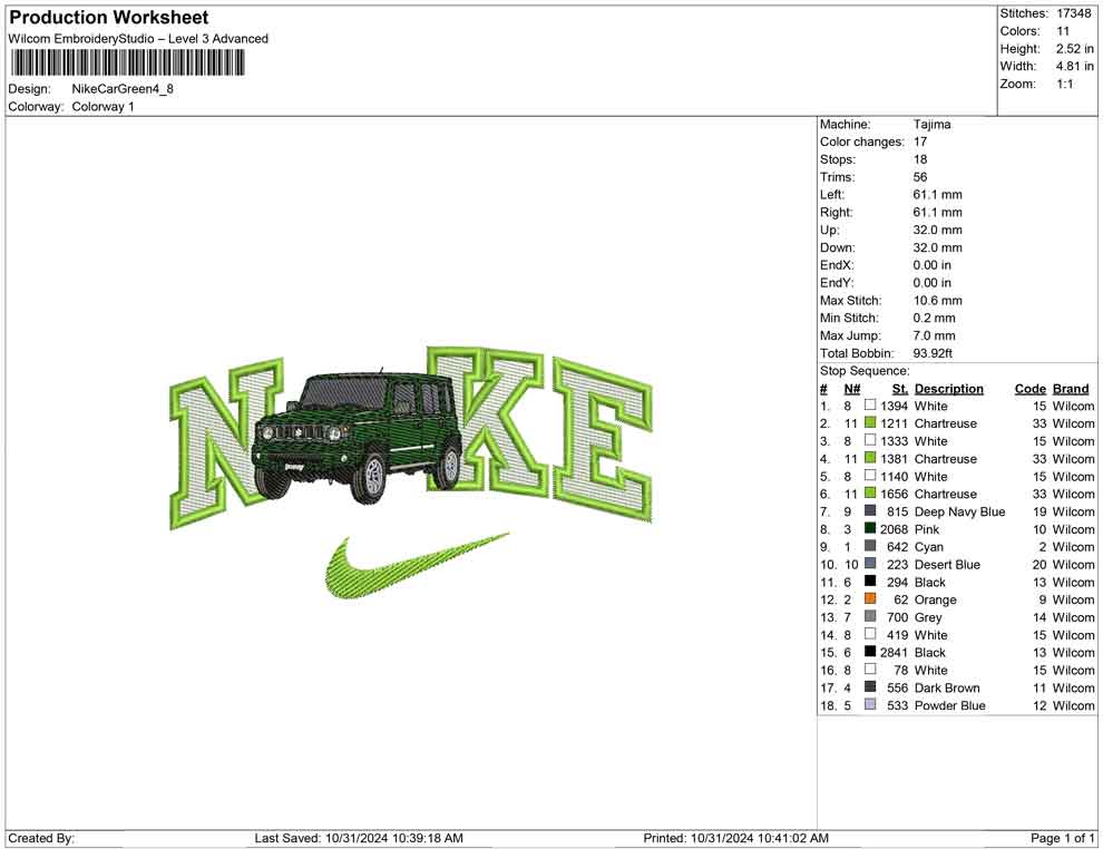 Nike Car Green