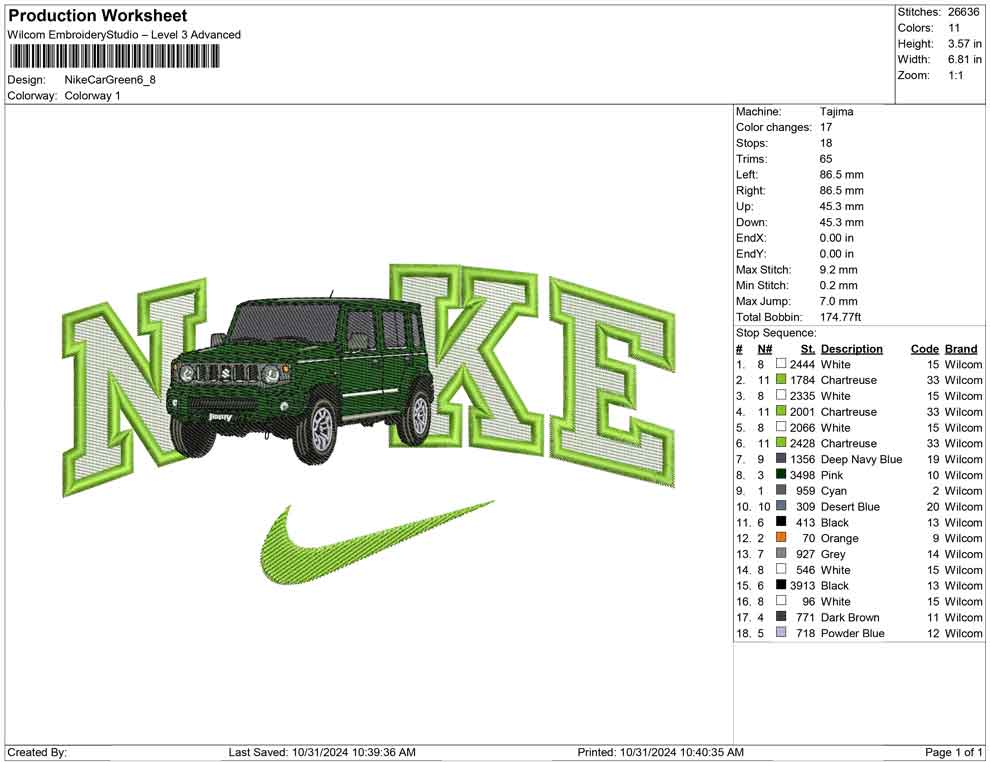 Nike Car Green