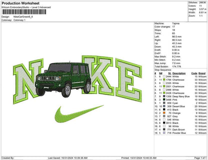 Nike Car Green