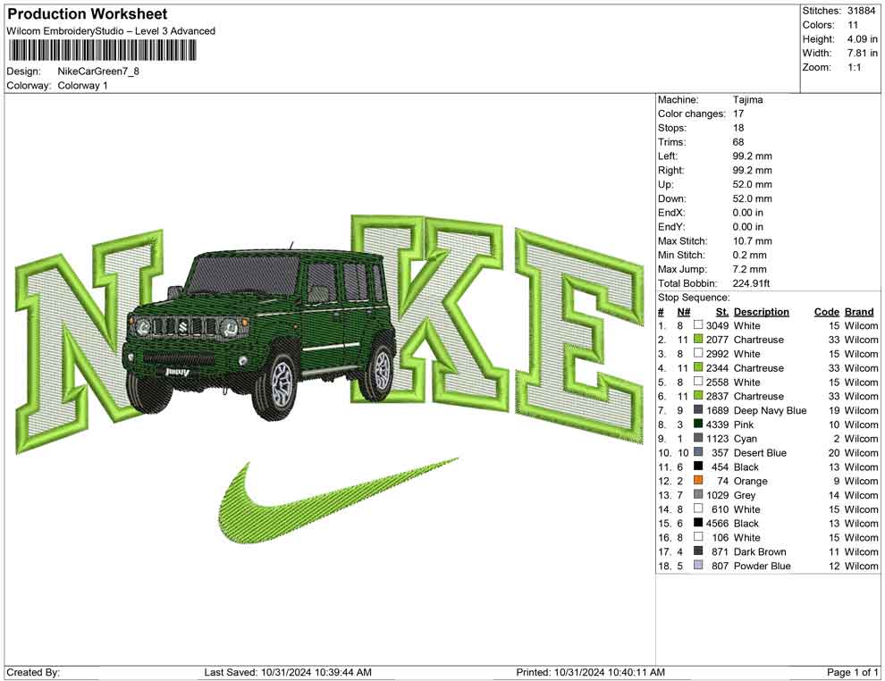 Nike Car Green