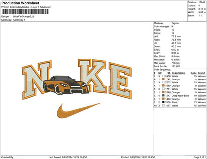 Nike Car Orange