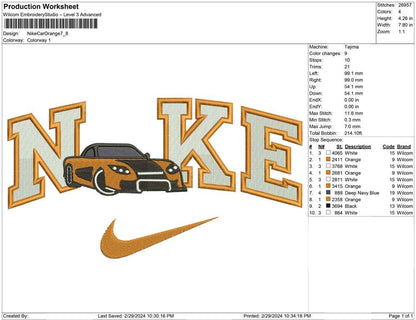 Nike Car Orange