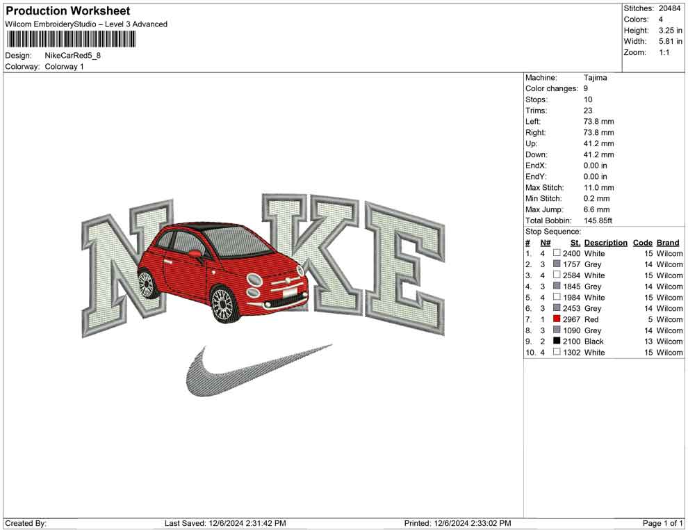 Nike Car Red