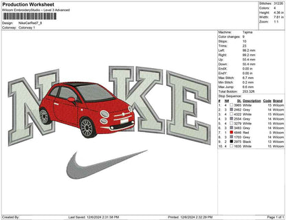 Nike Car Red