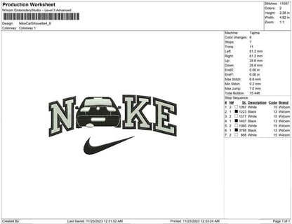 Nike Car Silhouette