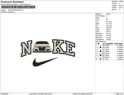 Nike Car Volkswagen