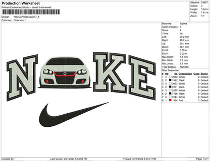 Nike Car Volkswagen