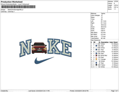 Nike Car Volkswagen B