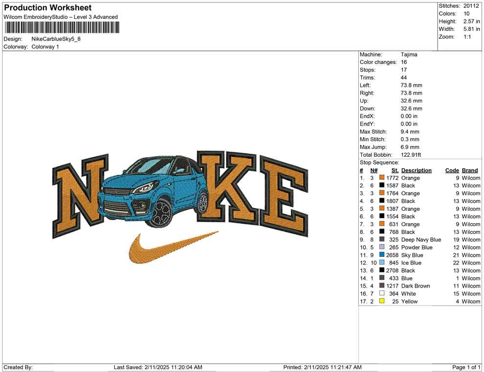 Nike Car blue Sky