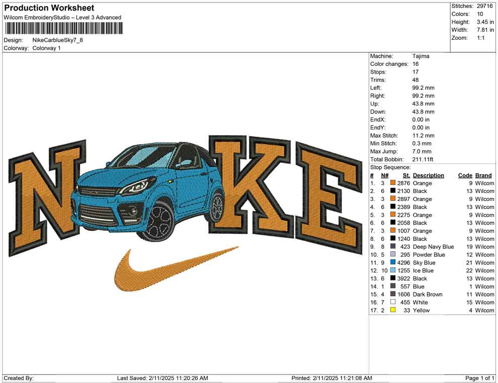 Nike Car blue Sky