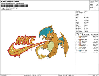 Nike Charizard fire