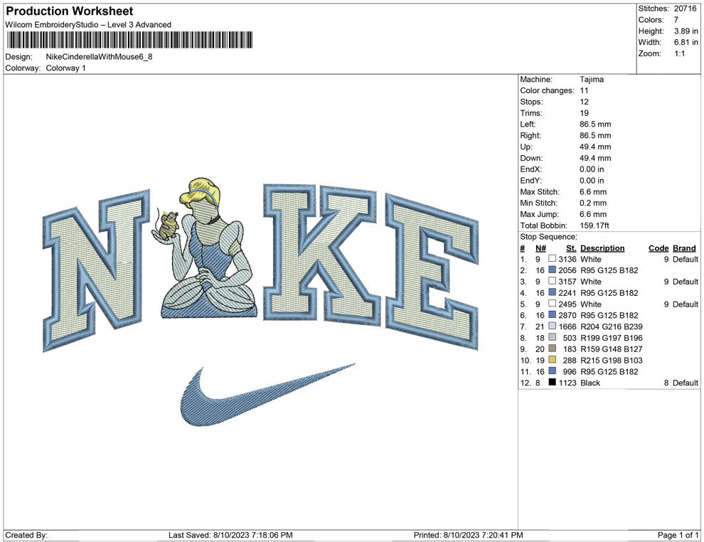 Nike Cinderella with mouse