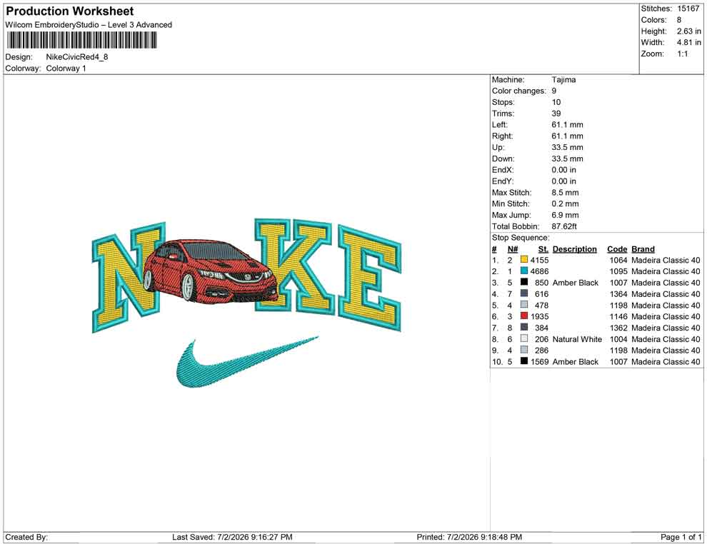 Nike Civic Red