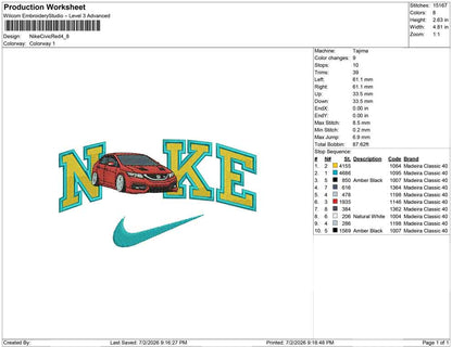 Nike Civic Red