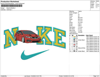 Nike Civic Red