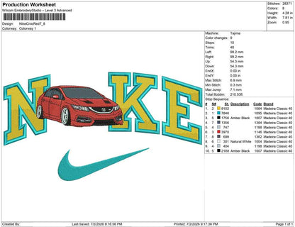 Nike Civic Red
