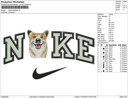 Nike Corgi Dog