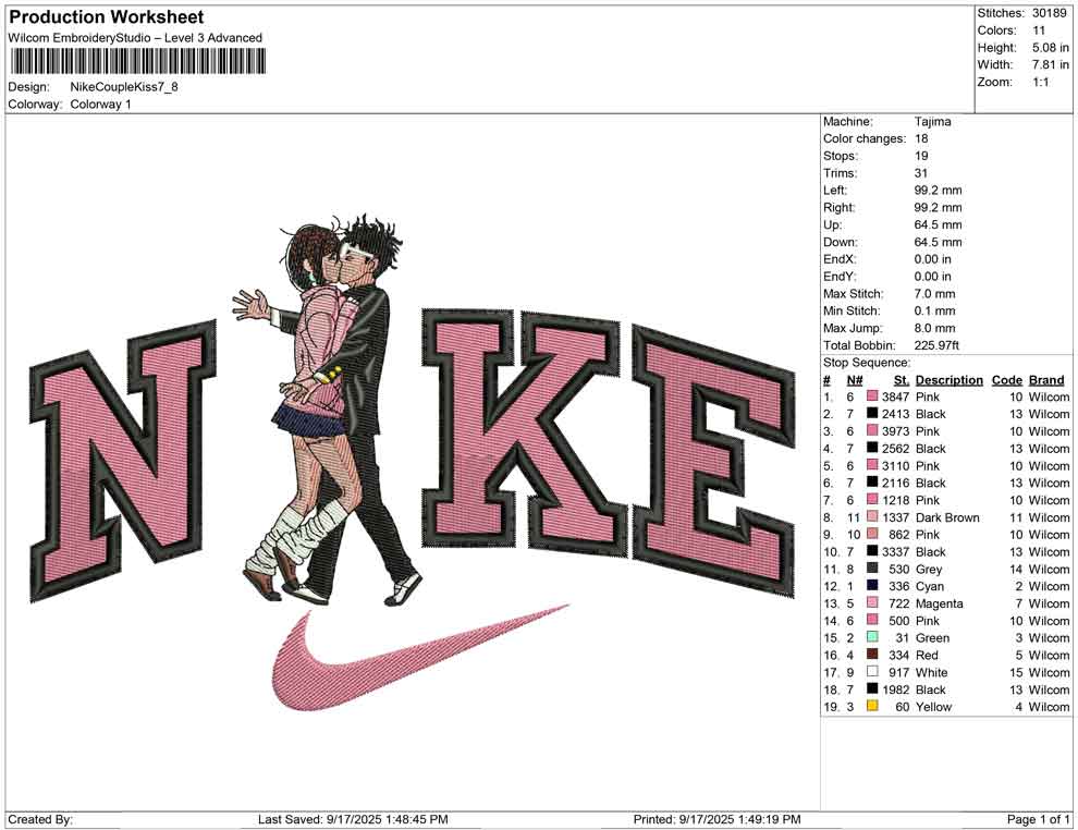 Nike Couple Kiss