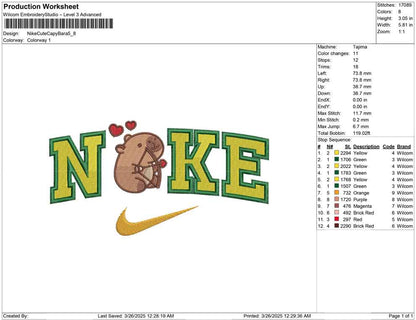 Nike Cute Capy Bara