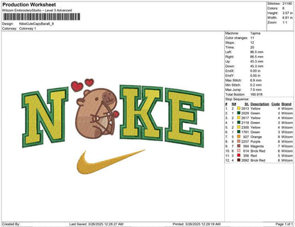 Nike Cute Capy Bara