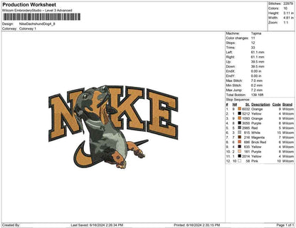Nike Dachshund Dog