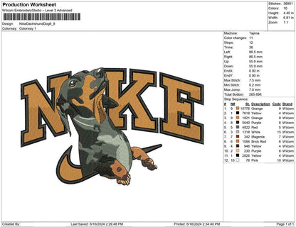 Nike Dachshund Dog