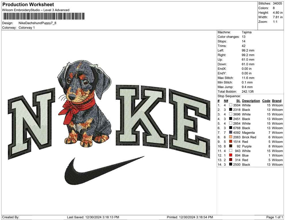 Nike Dachshund Puppy