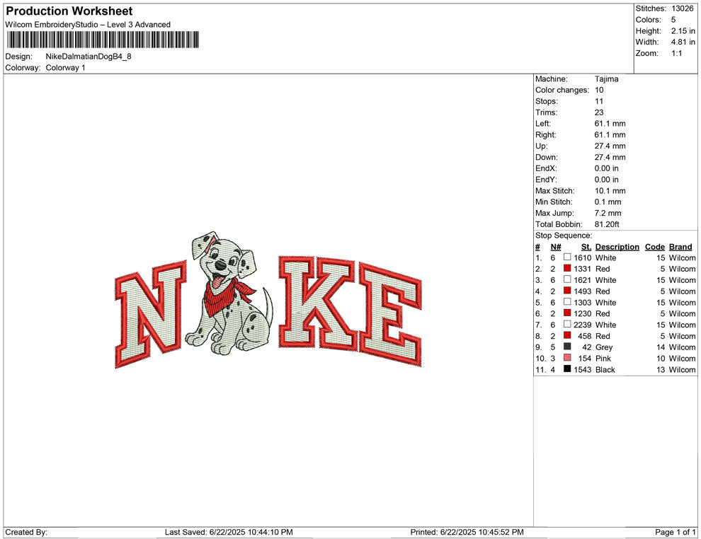 Nike Dalmatian Dog B