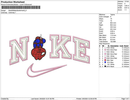 Nike Db Baby Spiderman