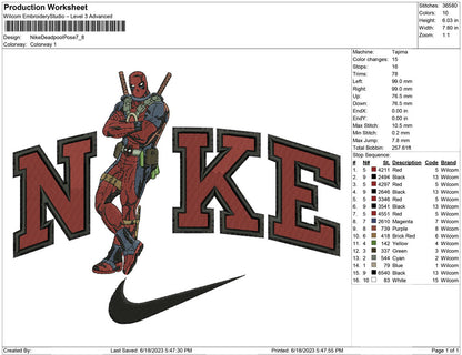 Nike Deadpool pose
