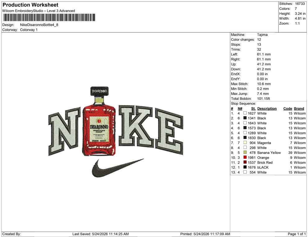 Nike Disaronno Bottle