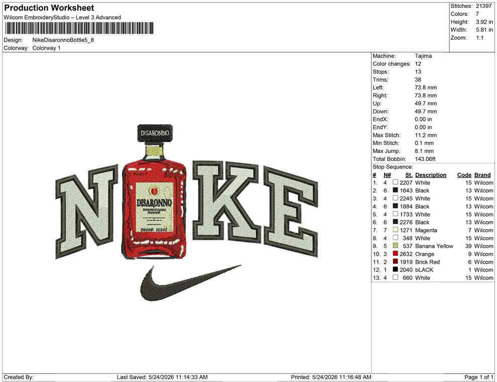 Nike Disaronno Bottle