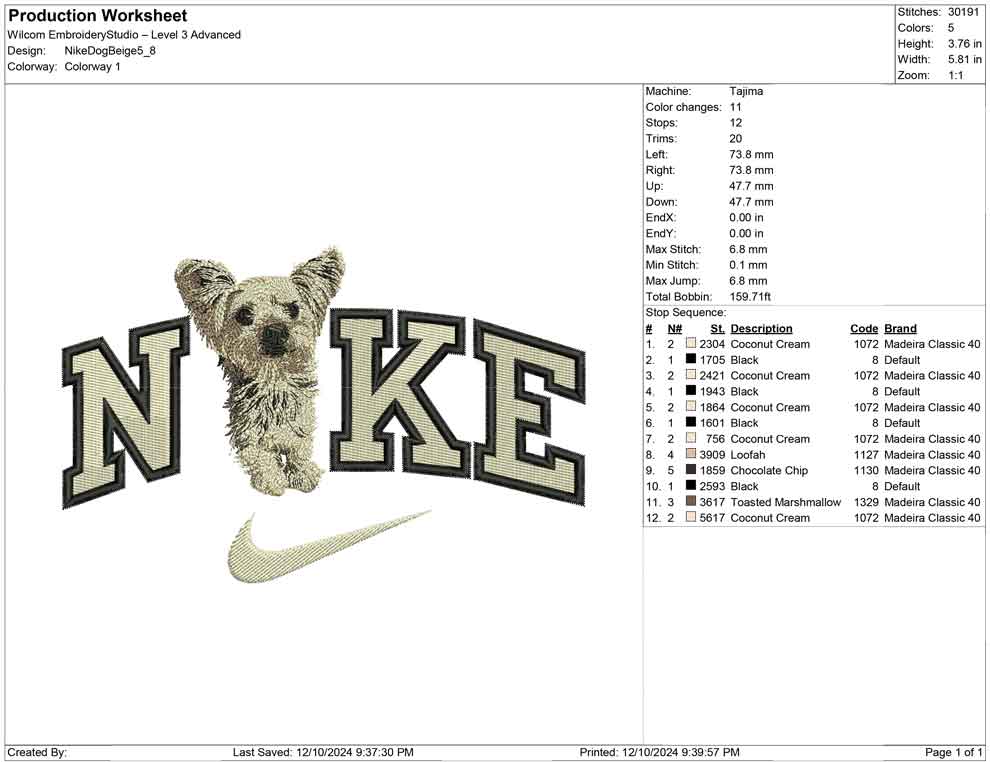 Nike Dog Beige