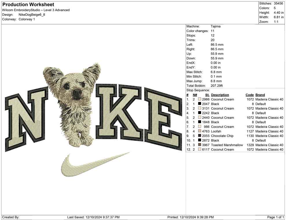 Nike Dog Beige